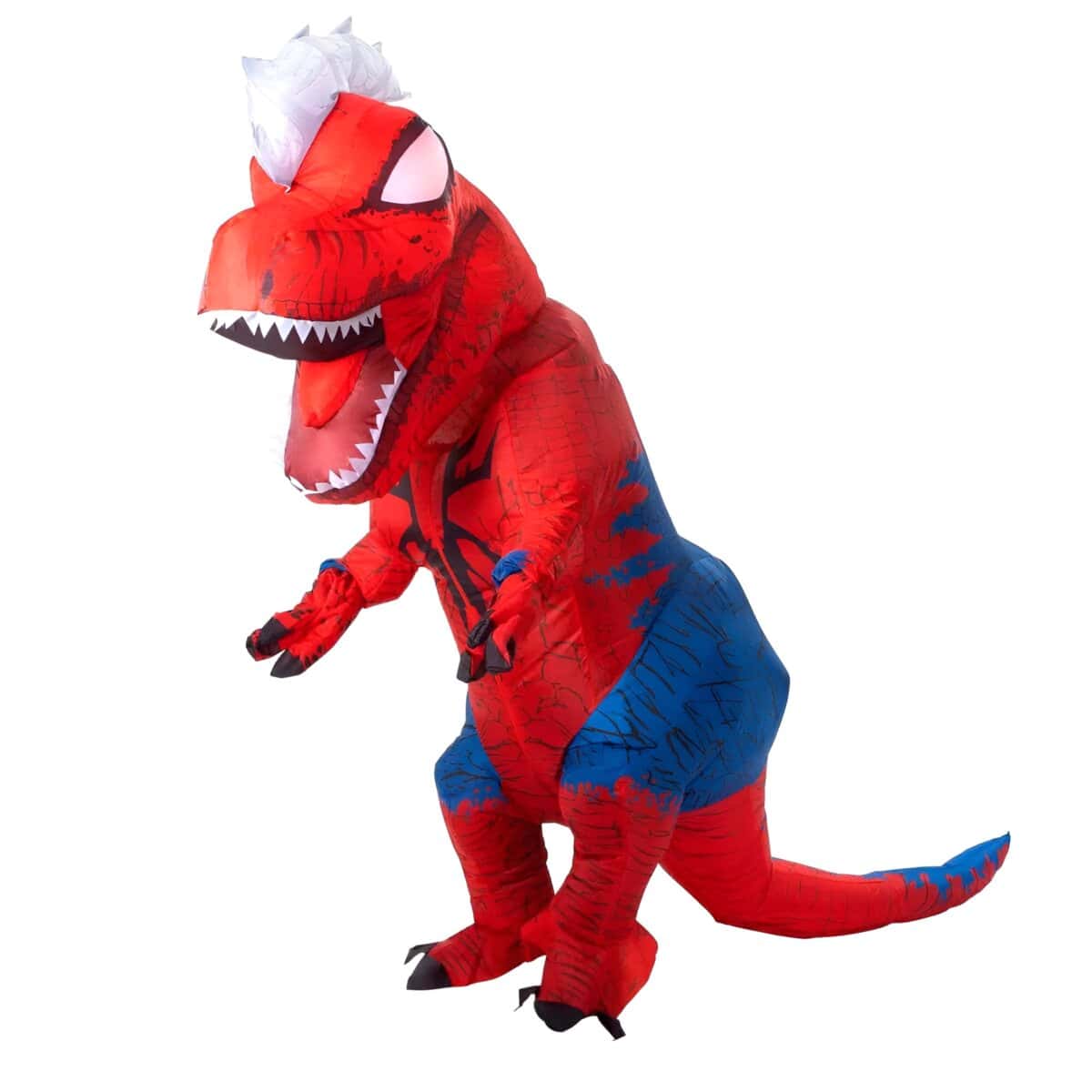 costume dinosaure gonflable rouge